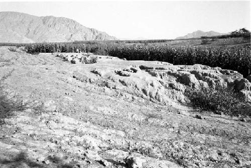 Erosional remnants at Site 70