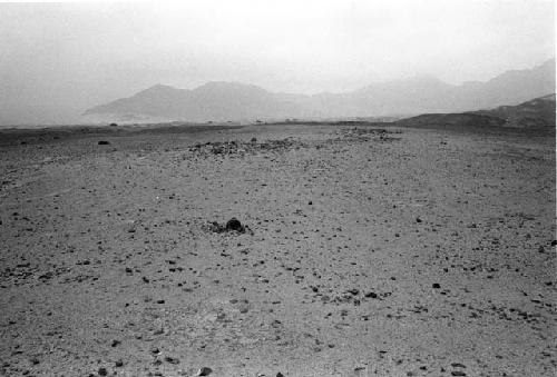 Scattered rock pile tombs at Site 91