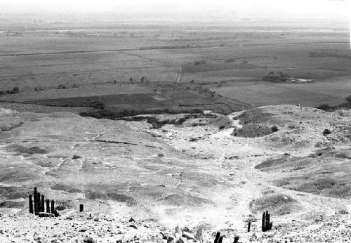 Lower cemetery and wall at Site 93