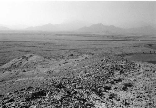 Rubble section of central wall on north end of west ridge at Site 93