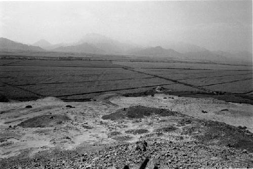 General view of Site 107 from  hill