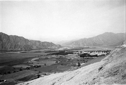 View up valley from upper habitation terraces at Site 114