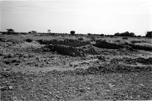 Small rectangular room with surrounding wall at Site 118