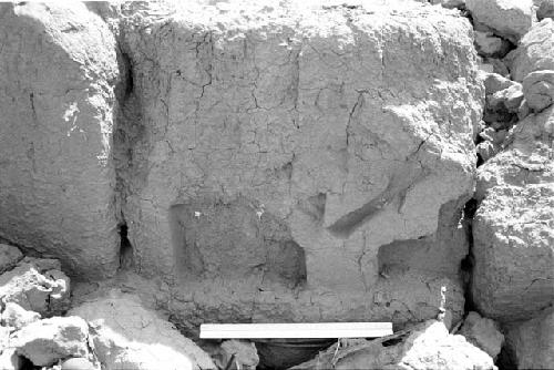 Frieze fragment with possible fish and step fret design at Site 121