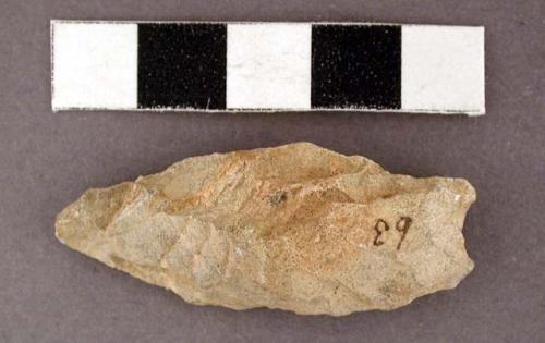 Chipped stone projectile point, lanceolate