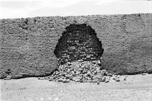 East interior court wall at Site 141