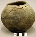 Tooled pottery jar - small
