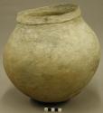 Plain pottery jar - large