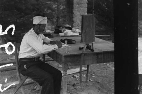 Man sitting at table