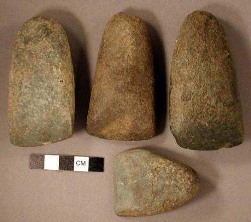 Ground stone, pecked and ground adzes