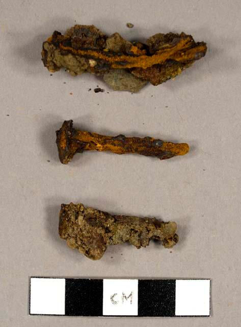 Nails and nail fragments, including some handwrought