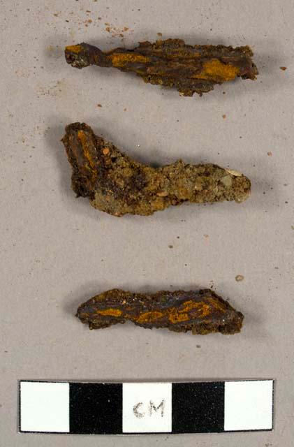 Nail and nail fragments, including some possibly handwrought