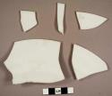 Porcelain rim to base sherd of a plate, possibly English porcelain