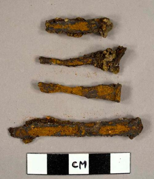 Nails and nail fragments, including some handwrought