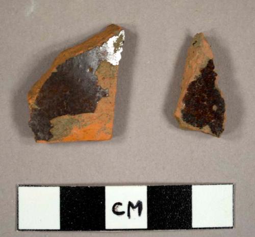 Lead glazed red earthenware sherds