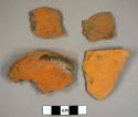 Assorted glazed and unglazed redware sherds