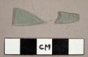 Aqua flat glass fragments