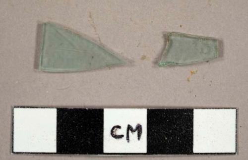 Aqua flat glass fragments