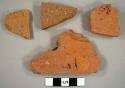 Brick roof tile fragments