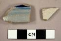 Blue and grey Rhenish stoneware sherd