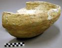 Sherds of pottery bowl--restorable. yellow