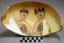 Sherds of pottery bowl. restorable. San Bernardino polychrome