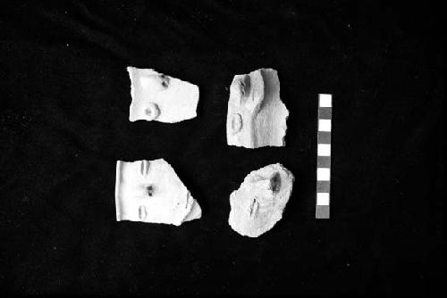 Applique faces from Sites 93, 134, 94 and 144