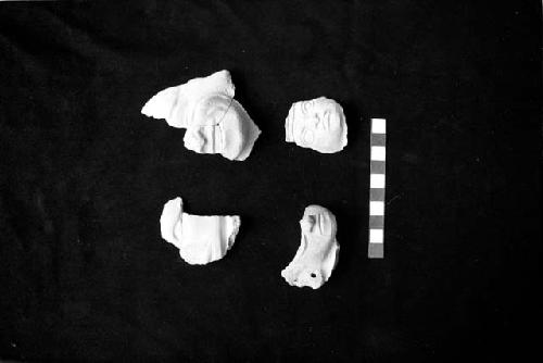 Ceramic sherds with face fragments from Site 31, 92, 93 and 122