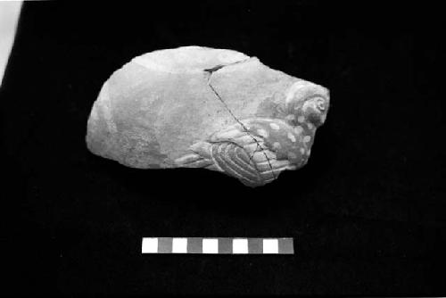 Sherd with press molded duck from Site 120