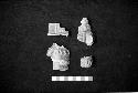 Fine make blackware figurine fragments from Site 134