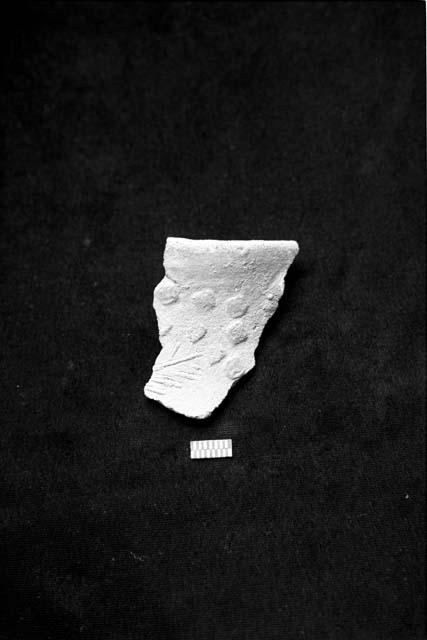 Press molded ceramic sherd from Site 128