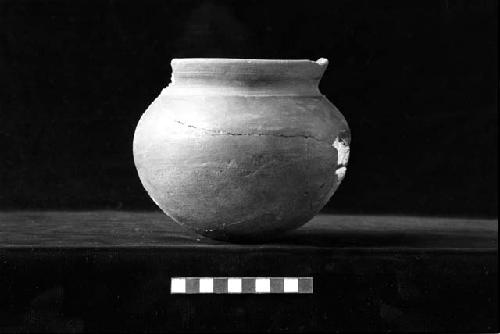 Blackware jar from Site 128