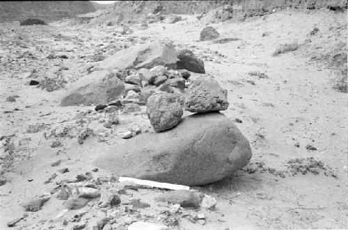 Irregular conical adobes from (Feature 9) of west side of Quebrada E of Sites 90 and 91