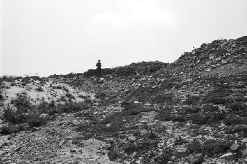 Wall atop central ridge along summit of hill at Site 93