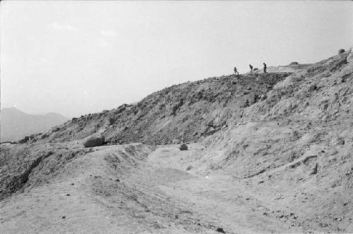 La Cumbre canal (Feature 9) passing under base of platform on west side of ridge at Site 93