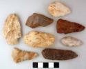 Stone projectile points, stemmed