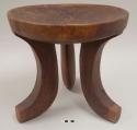 "Jimma" stool; 3-legged stool carved out of single piece of wood