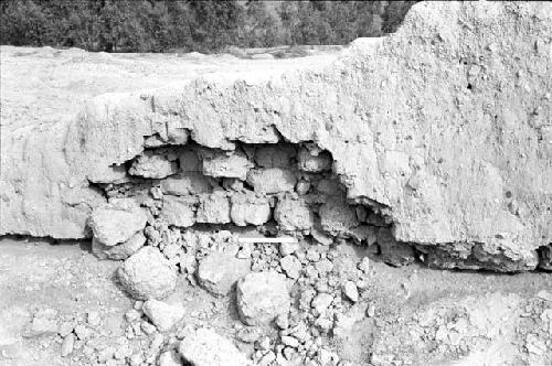 Adobes on west face of Feature 18 along north side of south platform at Site 146