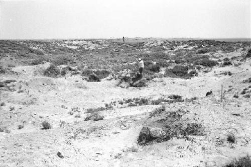 Depressions in top of mound at Site 173