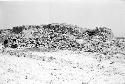 Bevelled outer wall on west side of top of mound at Site 177