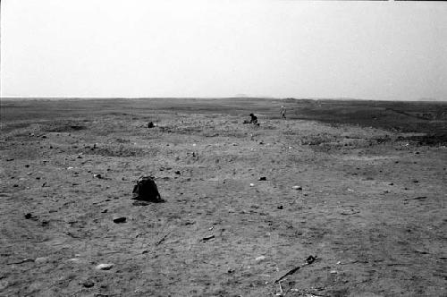 Looted part of cemetery at Site 190, with Sites 191 and 167 in background