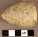 Ground stone, quartz conical object
