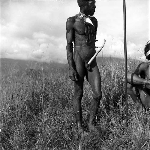 Solitary man during war