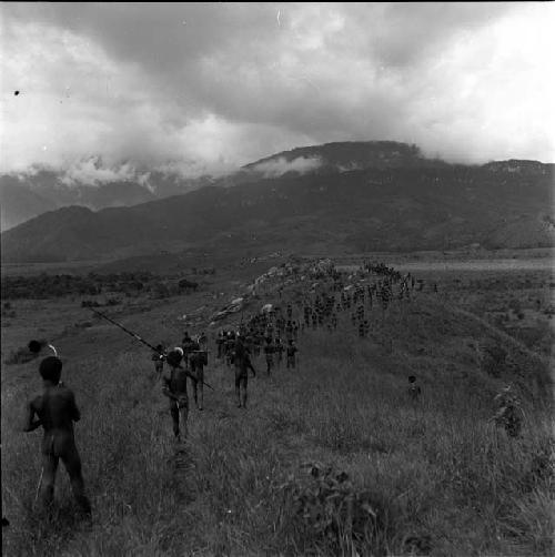 Men returning from war