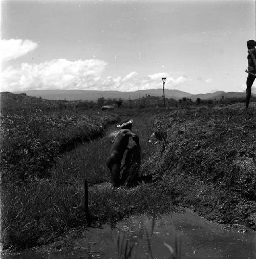 Man working in ditch