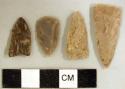 Chipped stone, projectile points, triangular