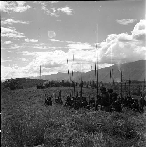 warriors seated along the Warabara