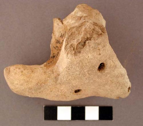 Ceramic animal figurine fragment