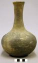 Ceramic vessel, tall neck, flared lip, plain