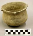 Ceramic bowl, slightly flaring rim, 4 applied knobs around rim